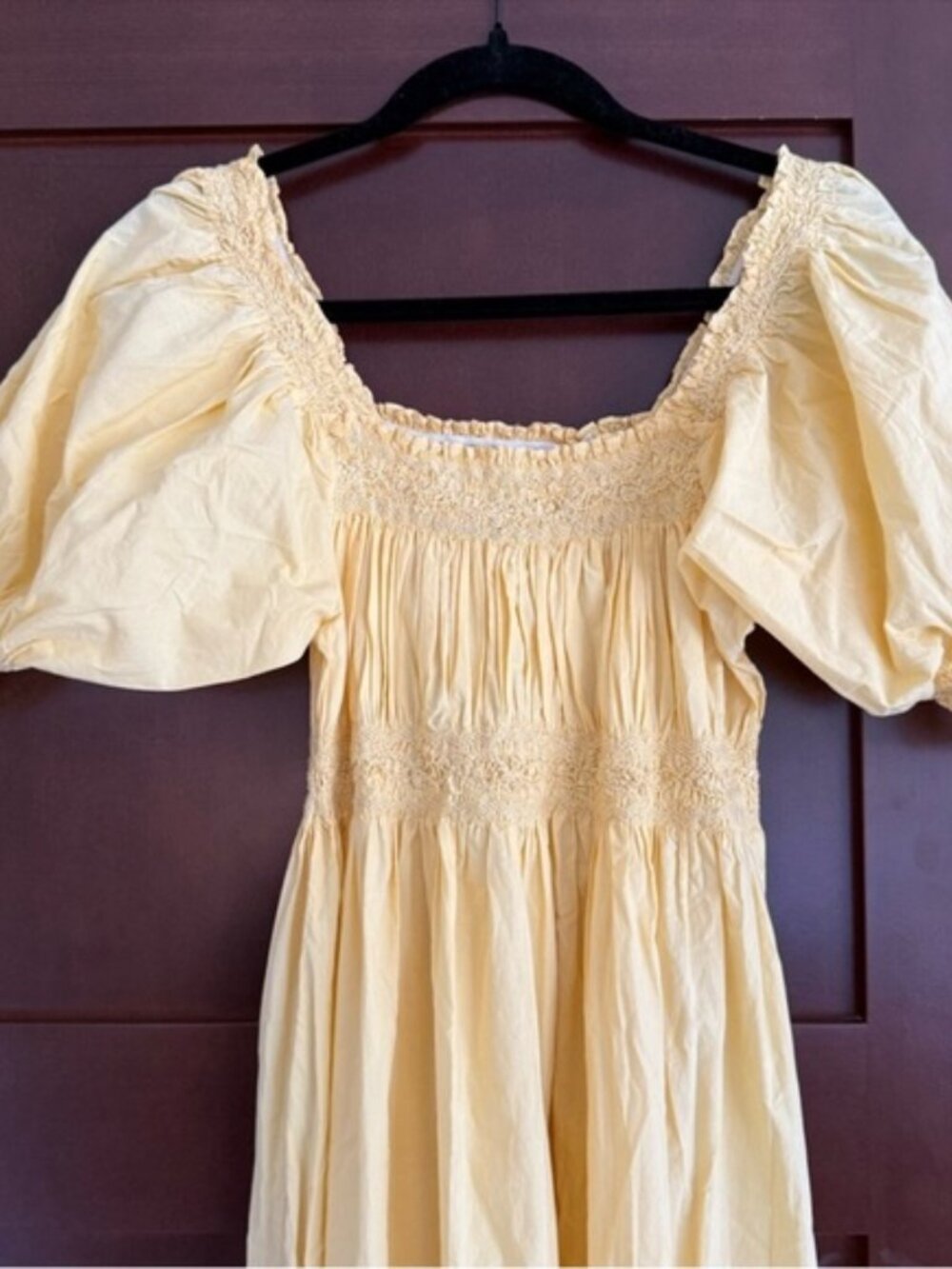 DÔEN Net Sustain Eclipse Embroidered Organic Cotton- Poplin Midi Dress - Picture 6 of 12